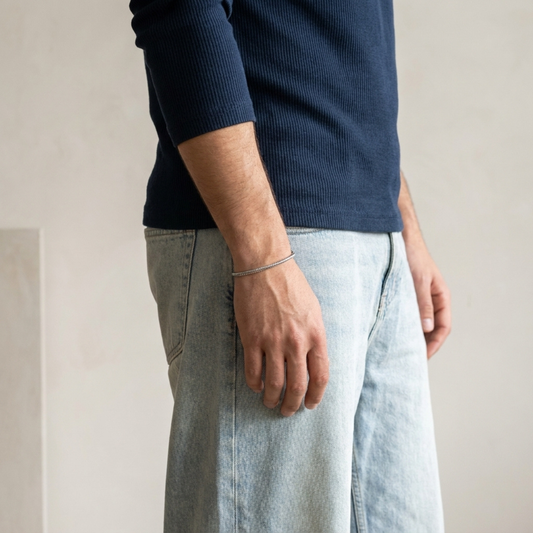 Modernes Edelstahl Armband für Herren – langlebiger Schmuck im minimalistischen Look